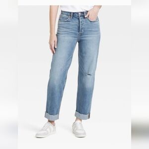 UNIVERSAL THEAD New Highest Rise Straight Cuffed Ankle Jeans 14